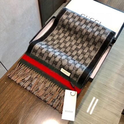 Gucci black plaid scarf Size: 33*180cm