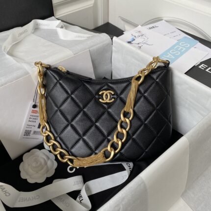 Chanel 22 3A Small Hobo Sheepskin Underarm BagAS4220 Tassel Hardware, Top QualitySize:17.5*24*6cm