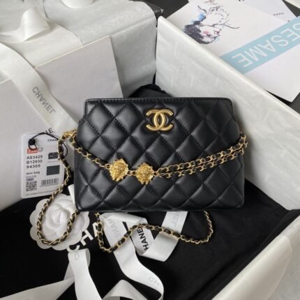 Chanel 23A Golden Little Lion Chain Bag AP3429, Top Quality Size:19*13*8cm