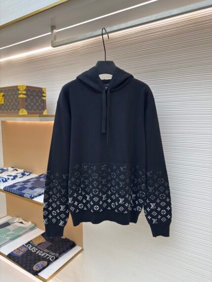 LOUIS VUITTON Gradient Oldflower Woolen Hoodie