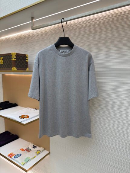 Acne Studios Crewneck Short-Sleeve T-Shirt with Sleeve Patch Lettering