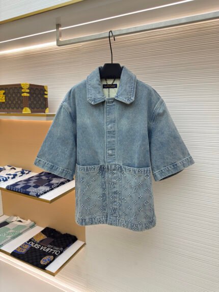 LOUIS VUITTON Embossed Denim Jacket