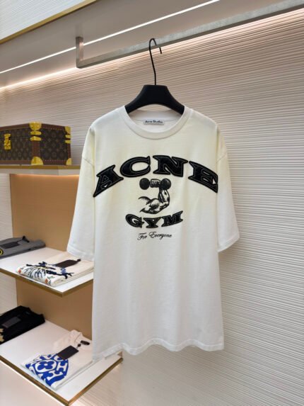 Acne Studios Distressed Logo Short-Sleeve T-Shirt