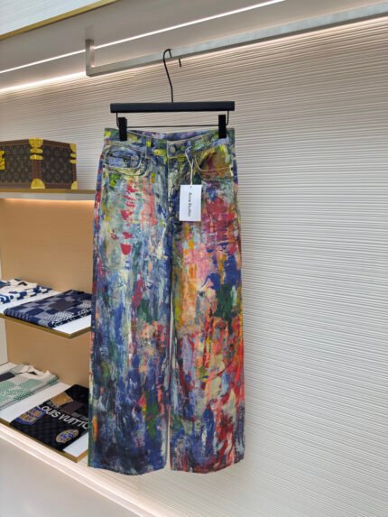 Acne Studios Paint-Print Jeans