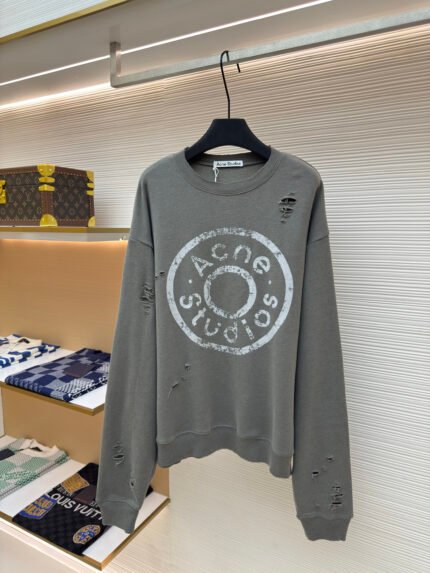 Acne Studios Distressed Logo Sweatshirt