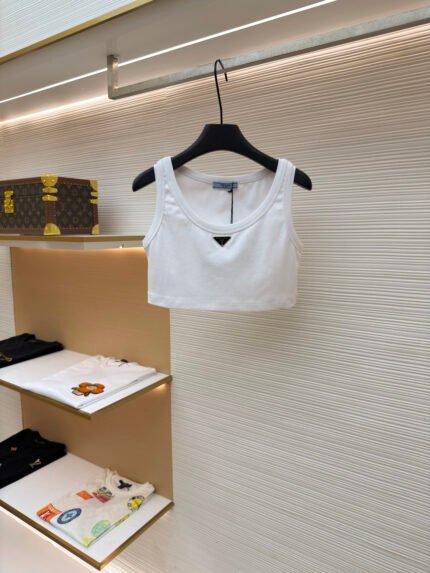 Prada Triangle Logo Cropped Vest [Women's]