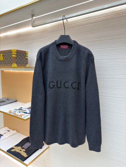 Gucci Wool-Blend Ribbed-Knit Sweater
