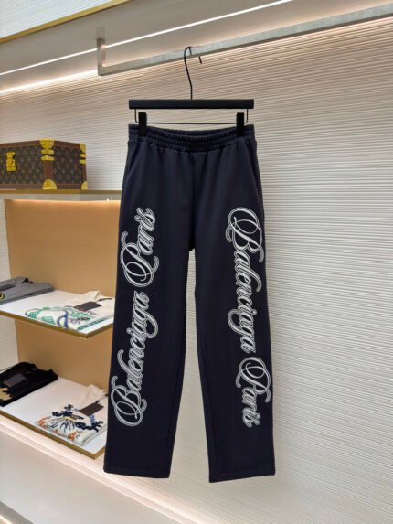 Balenciaga Cursive Embroidered Trousers