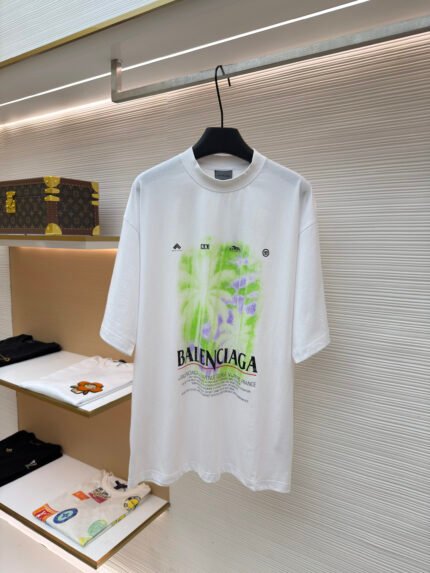 Balenciaga Palm Jungle Crewneck Short-Sleeve T-Shirt