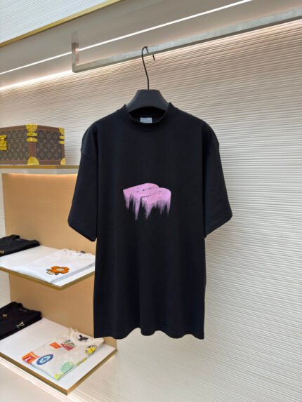 Balenciaga Large "Liquified" Logo Print Short-Sleeve T-Shirt