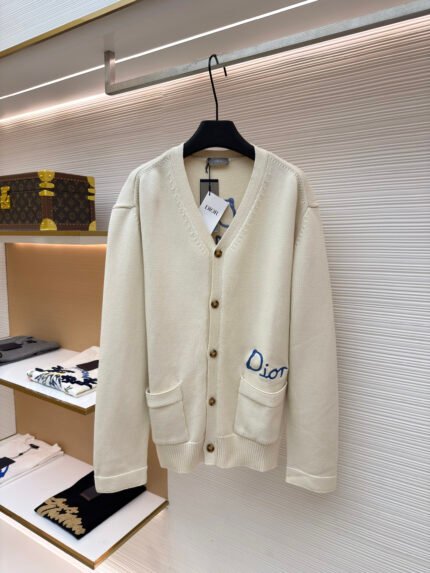 DIOR Friends Embroidered Cotton-Blend Button-Up Cardigan