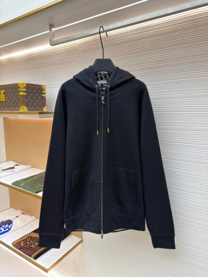 Dior Oblique Wool and Cashmere Hooded Cardigan