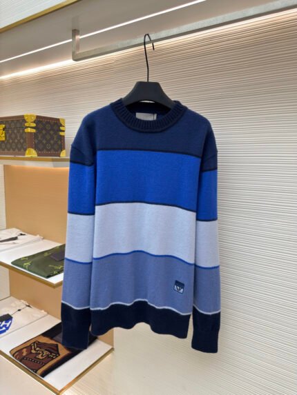 Dior Diamond Color-Block Patchwork Sweater