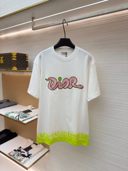Dior Letter Logo Print Short-Sleeve T-Shirt