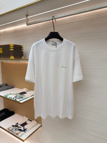 Dior Fluorescent Letter-Embroidered T-Shirt
