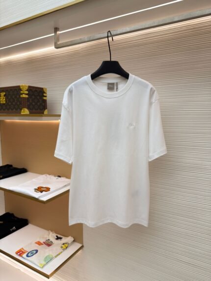 Dior Crewneck Short-Sleeve T-Shirt with Signature Embroidery
