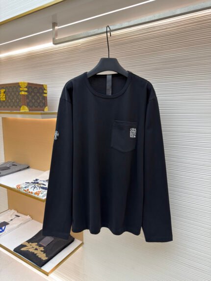 Chrome Hearts Pocket-Embroidered Long-Sleeve T-Shirt