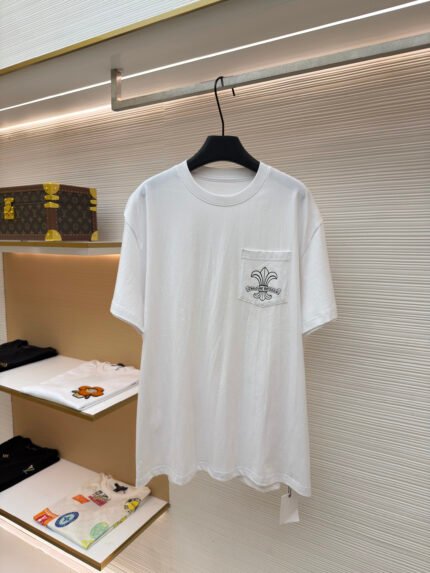 Chrome Hearts Fleur-de-Lis Scroll Short-Sleeve T-Shirt