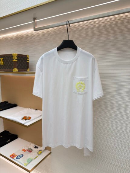 Chrome Hearts Horseshoe Logo Short-Sleeve T-Shirt (Fluorescent Yellow)