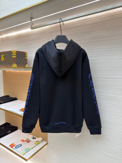 Chrome Hearts Blue Sanskrit Letter Zip Jacket