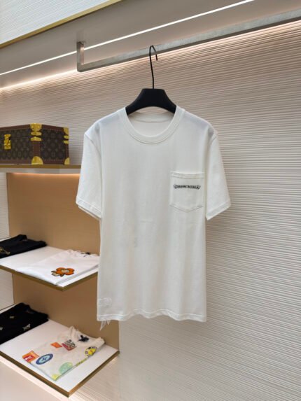 Chrome Hearts Purple Sword & Dagger Short-Sleeve T-Shirt with Full-Back Lettering