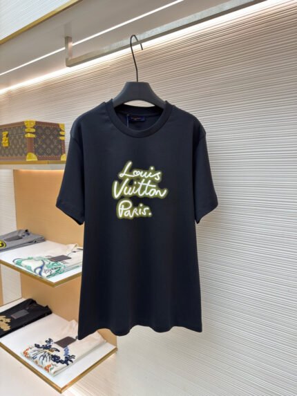 Louis Vuitton Neon Logo Crewneck T-Shirt