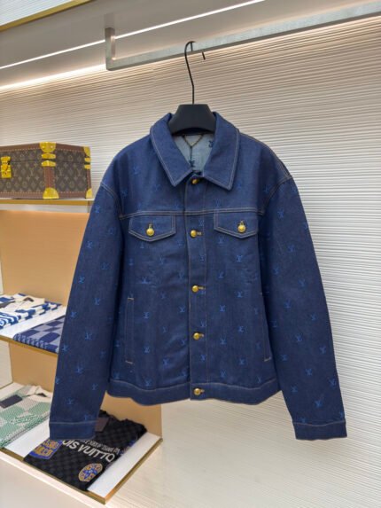 Louis Vuitton Embroidered Logo Denim Jacket