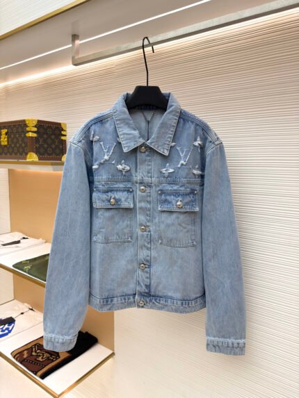 Louis Vuitton Washed Distressed Denim Jacket