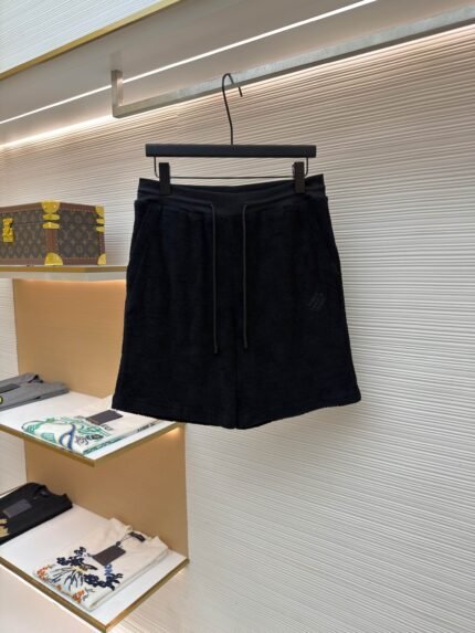 Louis Vuitton Damier Cotton Terry Embroidered Shorts