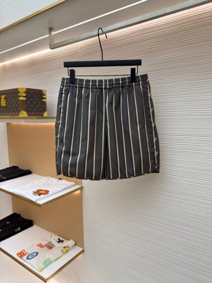 Louis Vuitton Striped Embroidered Shorts