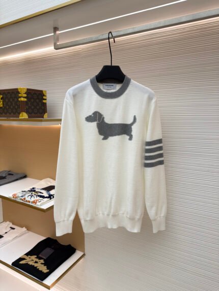 THOM BROWNE Reversible Puppy Crewneck Sweater