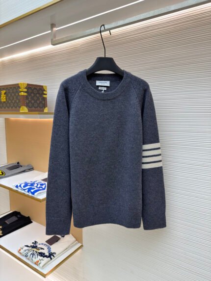 Thom Browne Classic 4-Bar Wool Knit Sweater