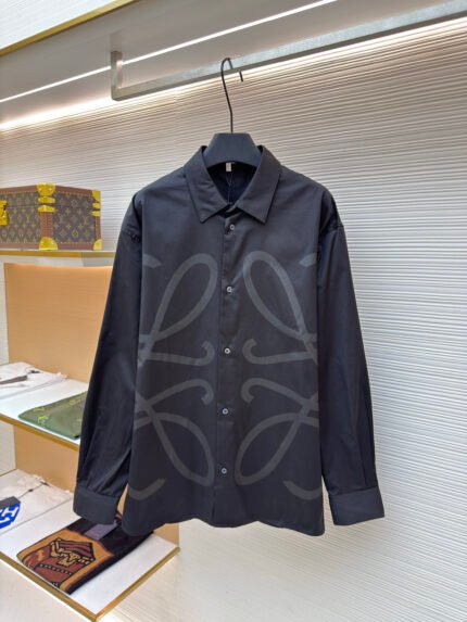 Loewe Jacquard Logo Collared Shirt