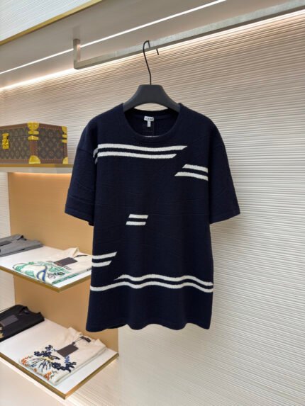Loewe Lightweight Textured Wool Crewneck Embroidered T-Shirt