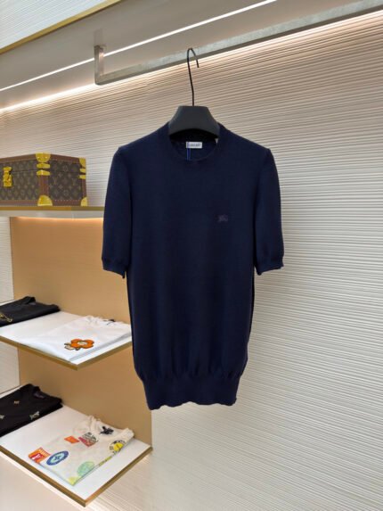 Burberry Logo-Embroidered Short-Sleeve Sweater