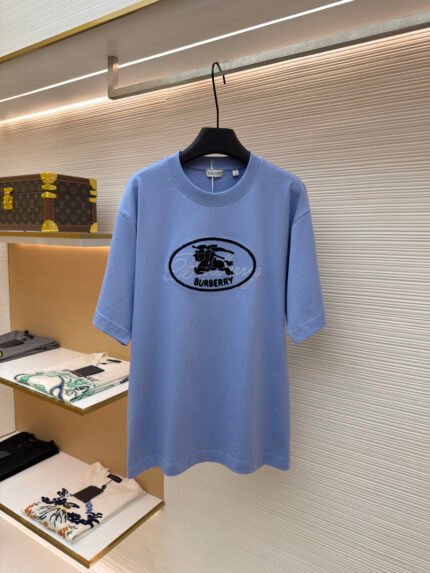Burberry Stacked Crest Equestrian Knight Crewneck T-Shirt
