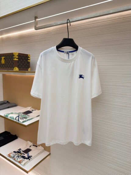 Burberry Equestrian Knight Embroidered Cotton Short-Sleeve T-Shirt