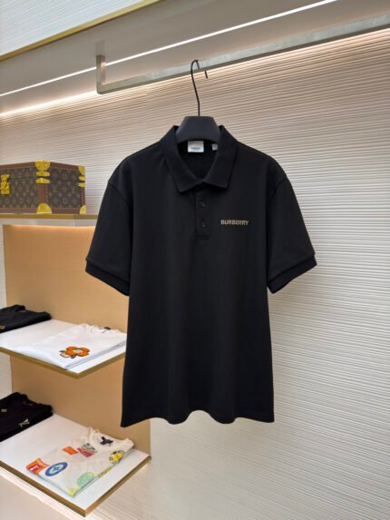 Burberry Letter-Embroidered Polo Shirt