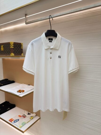 Fendi Double-F Embroidered Polo Shirt
