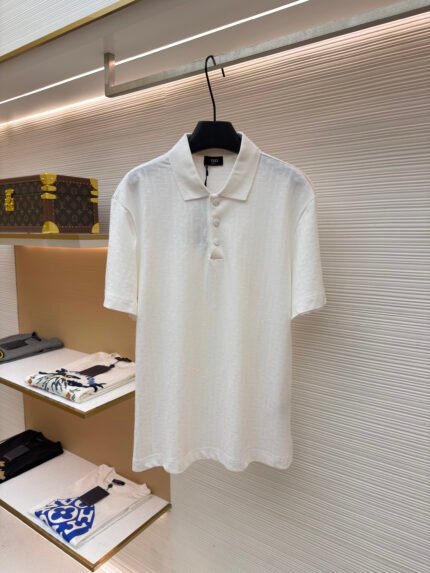 Fendi FF Jacquard Polo Shirt