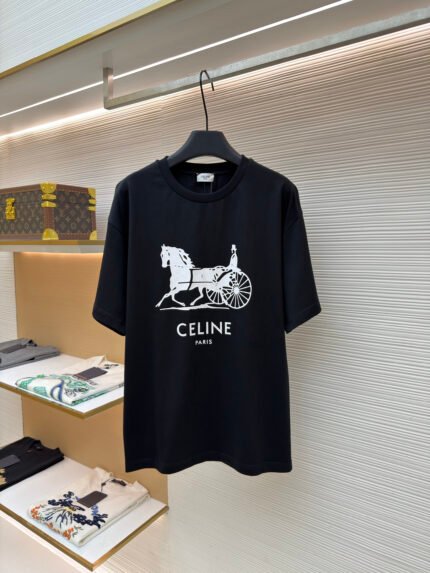 Celine Horse-D carriage print short-sleeve crew-neck T-shirt