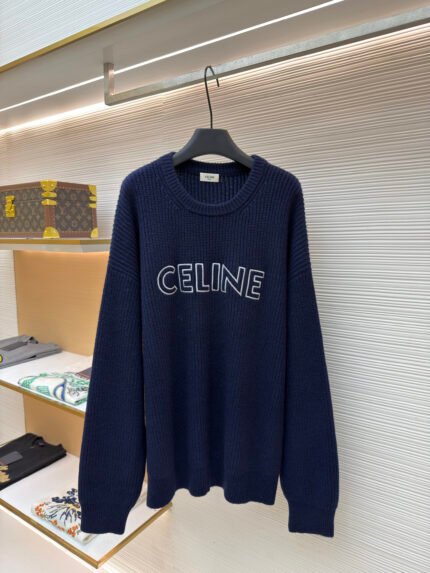 Celine Logo Crew-Neck Sweater