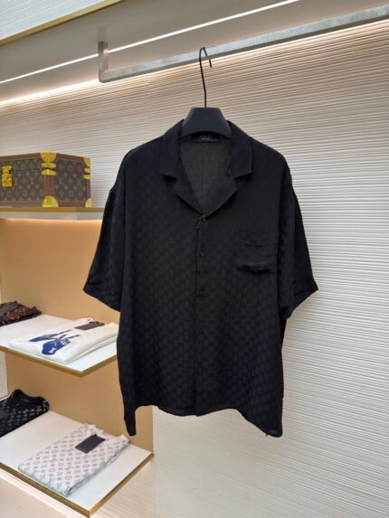 Gucci Silk-Blend Jacquard Logo Shirt