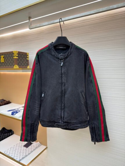 Gucci Web-stripe denim jacket