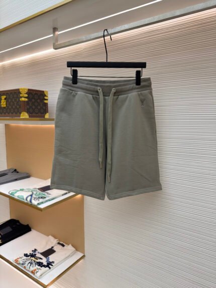 Ami Paris Heart-Embroidered Shorts
