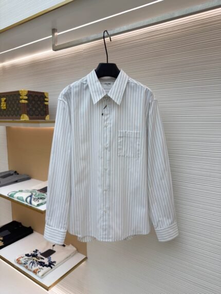 Celine Striped Shirt with Pocket