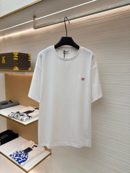 Celine Triomphe Logo Short-Sleeve T-Shirt
