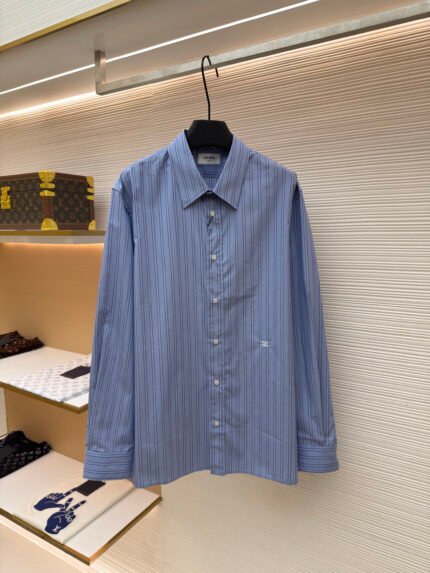 Celine Embroidered Classic Striped Shirt