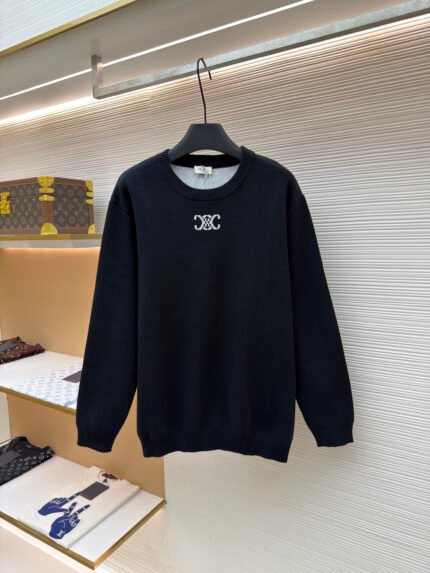 Celine Triomphe Jacquard Knit Pullover
