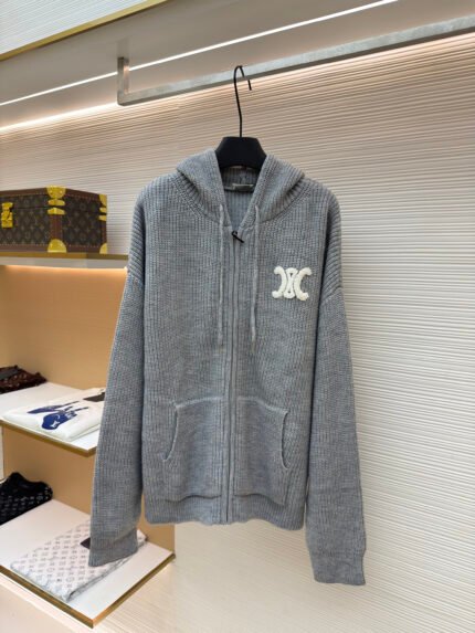 Celine woolen hooded sweatshirt